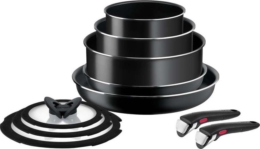 Hliníková sada nádobí 10 ks Ingenio Easy Cook & Clean Black – Tefal Tefal