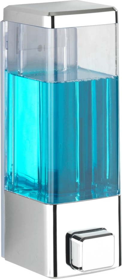 Nástěnný plastový dávkovač mýdla ve stříbrné barvě 0.32 l Istres – Wenko WENKO