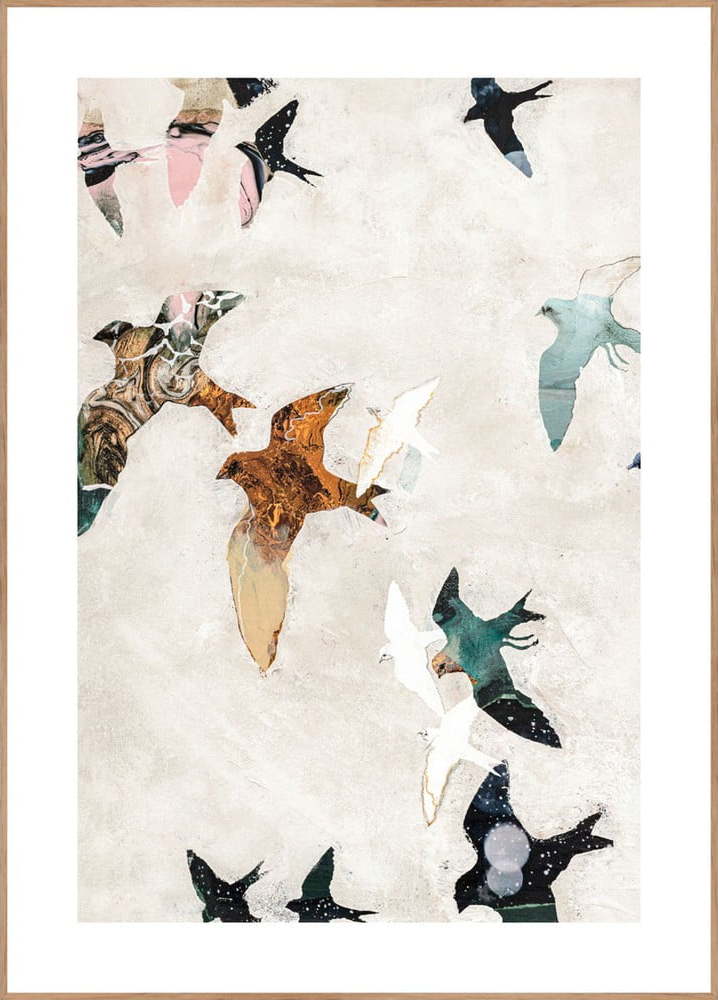 Obraz 30x40 cm Abstract Birds – Malerifabrikken Malerifabrikken