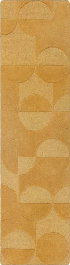 Okrově žlutý vlněný koberec běhoun 60x230 cm Gigi – Flair Rugs Flair Rugs
