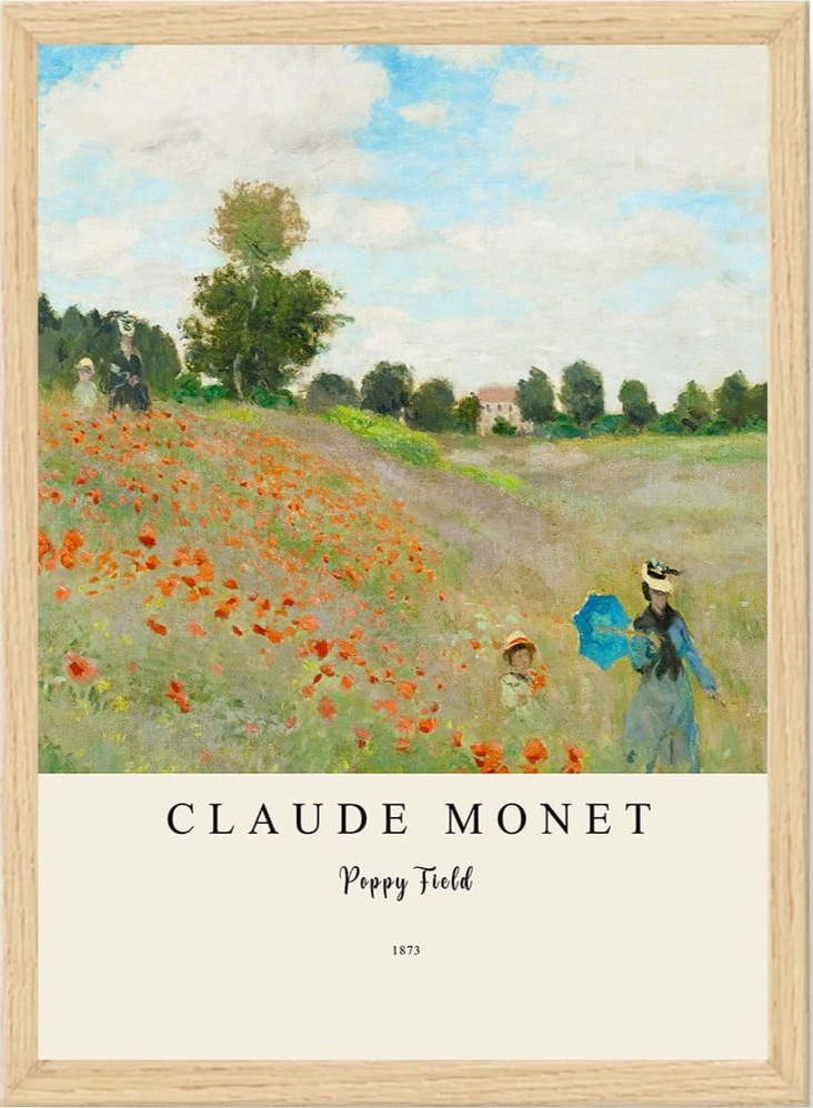 Plakát v rámu 35x45 cm Claude Monet – Wallity Wallity