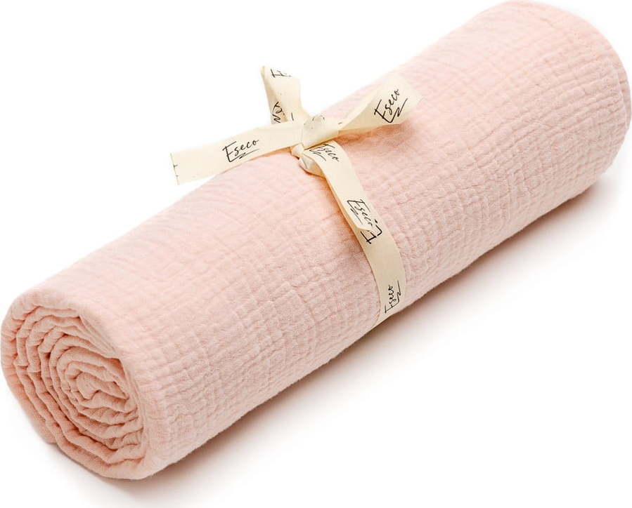 Růžová bavlněná dětská osuška 120x120 cm – T-TOMI T-Tomi