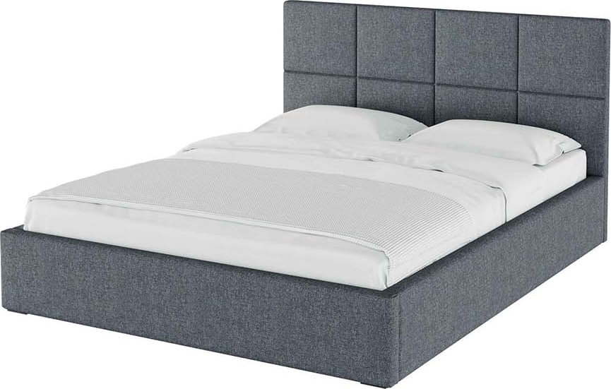 Šedá čalouněná dvoulůžková postel s úložným prostorem s roštem 140x200 cm Bufo Bed – MESONICA MESONICA