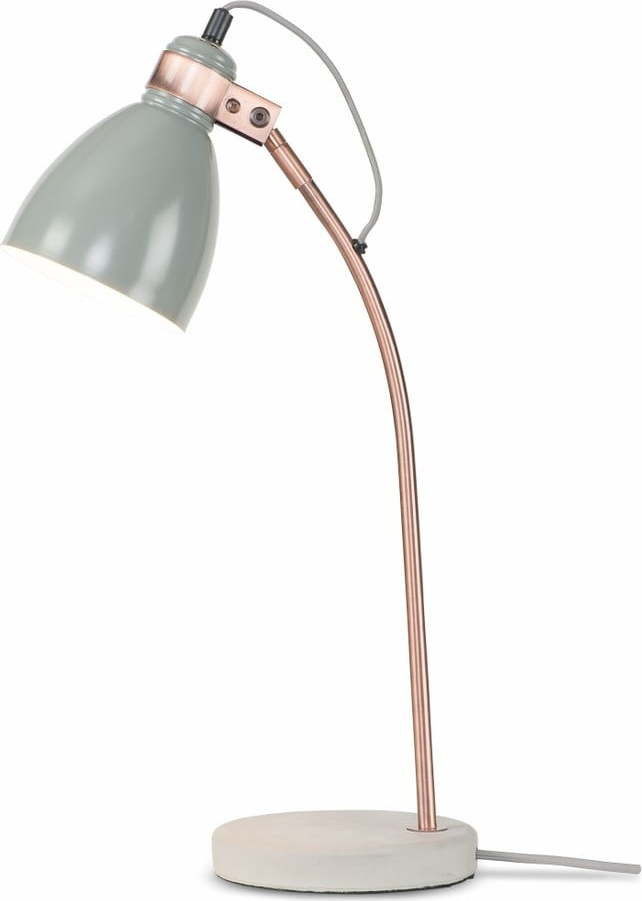 Šedá stolní lampa s kovovým stínidlem (výška 50 cm) Denver – it's about RoMi IT´S ABOUT RoMi