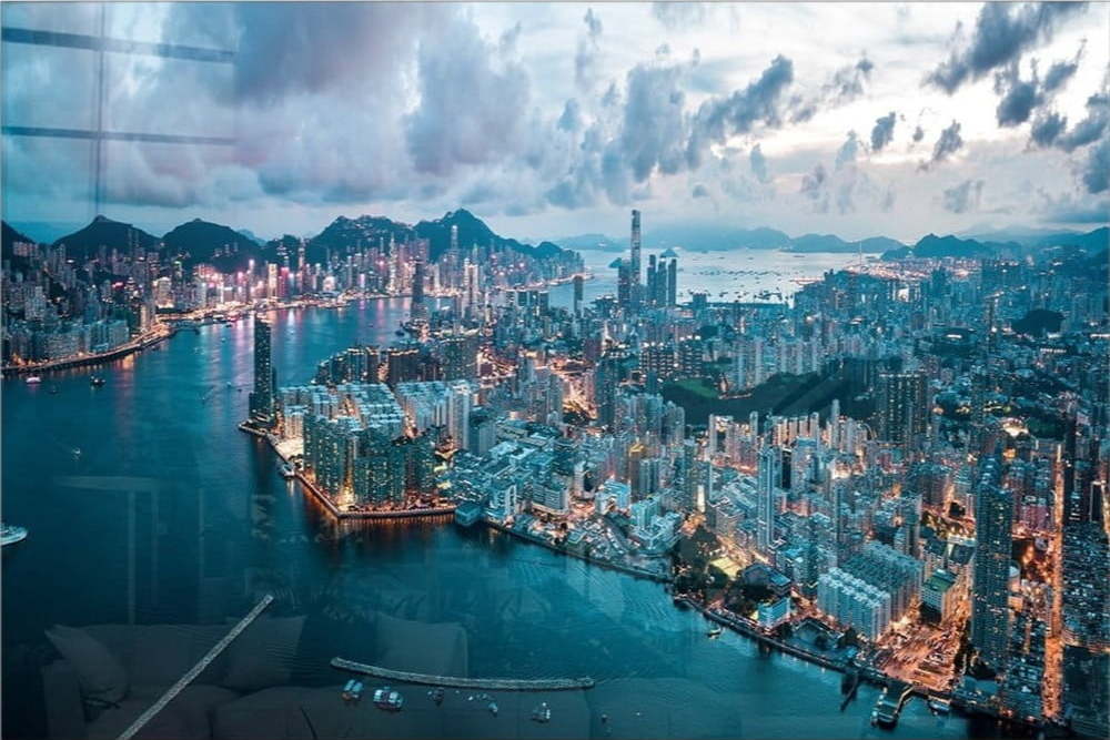 Skleněný obraz 100x70 cm Hongkong – Wallity Wallity