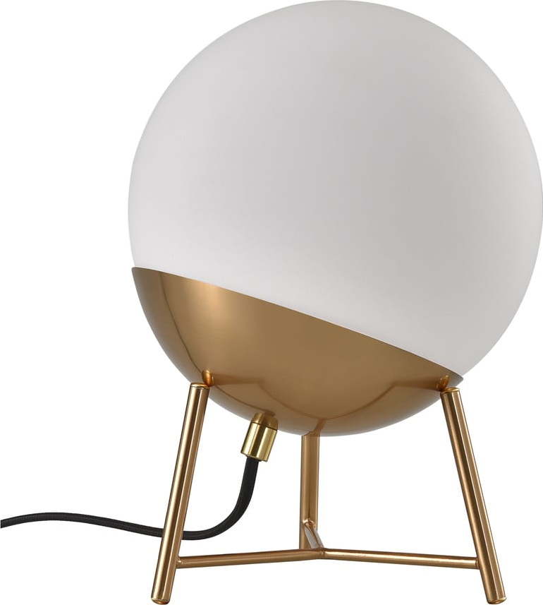 Bílá LED stmívatelná stolní lampa se skleněným stínidlem (výška 32 cm) Chelsea – House Nordic House Nordic