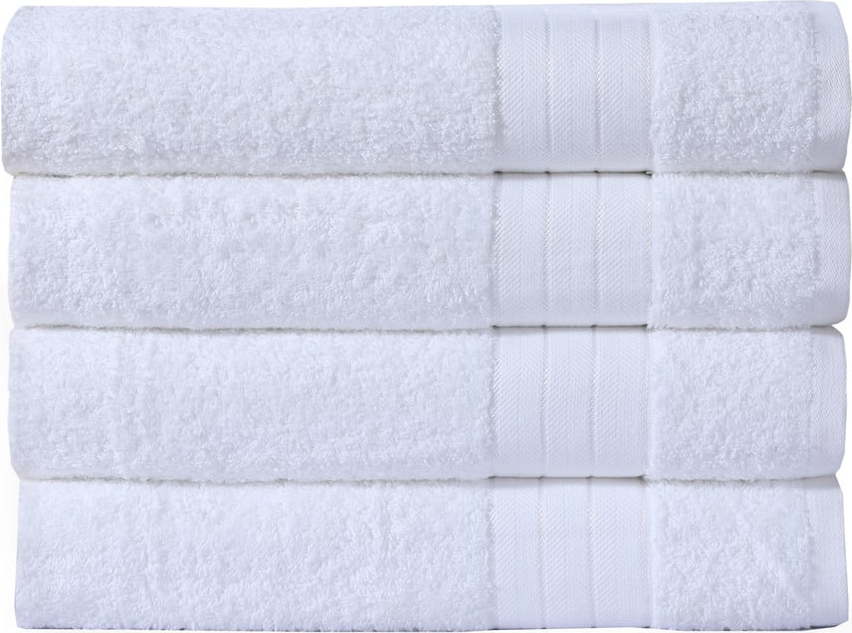 Bílé bavlněné ručníky v sadě 4 ks 50x100 cm – Good Morning GOOD MORNING