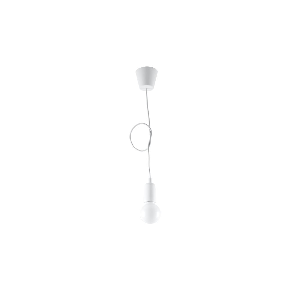 Bílé závěsné svítidlo ø 5 cm Rene – Nice Lamps Nice Lamps