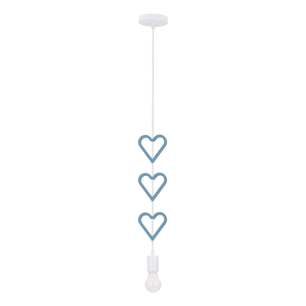 Bílo-modré dětské svítidlo s kovovým stínidlem Single – Candellux Lighting Candellux Lighting