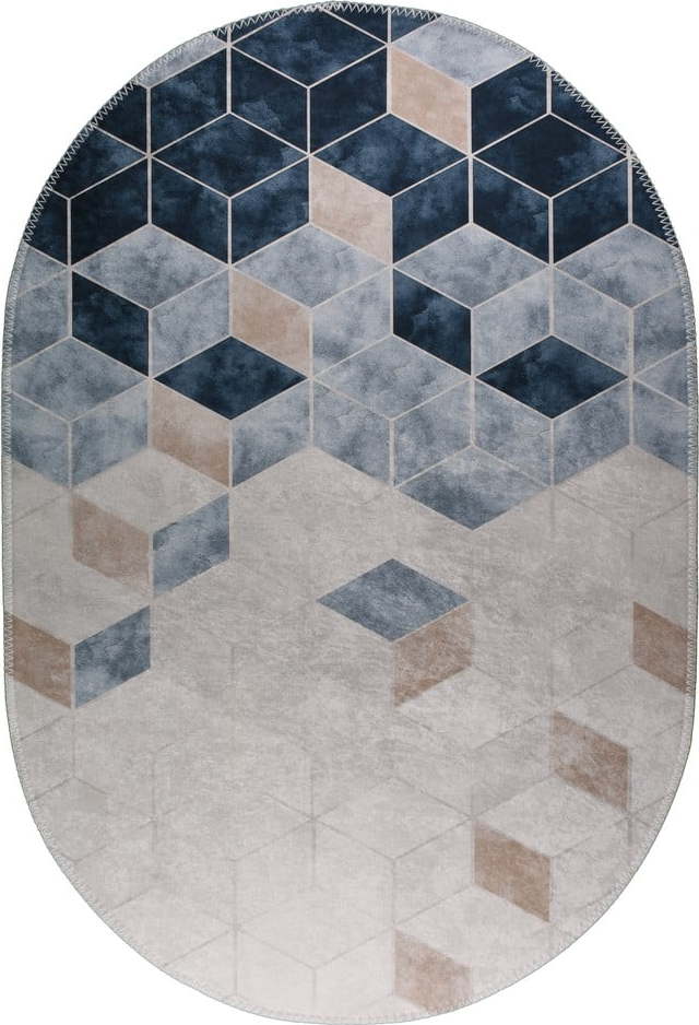 Bílo-modrý pratelný koberec 120x180 cm – Vitaus Vitaus