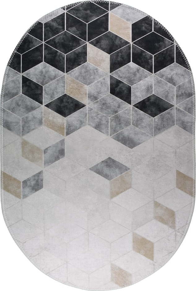 Bílo-šedý pratelný koberec 80x120 cm – Vitaus Vitaus