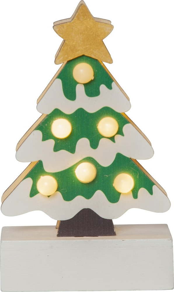 Bílo-zelená světelná dekorace s vánočním motivem Freddy – Star Trading Star Trading
