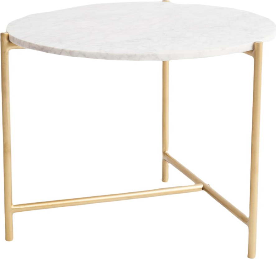 Bílý mramorový kulatý konferenční stolek ø 50 cm Morgans – Really Nice Things Really Nice Things
