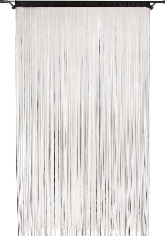 Černá záclona 140x285 cm String – Mendola Fabrics Mendola Fabrics