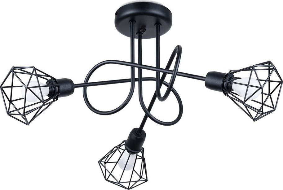 Černé stropní svítidlo ø 10 cm Varpu – Nice Lamps Nice Lamps