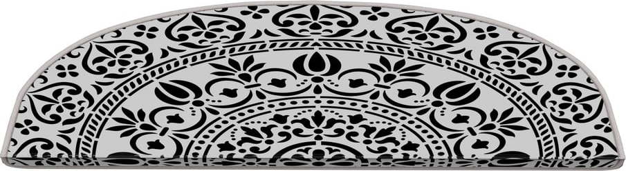 Černo-bílé nášlapy na schody v sadě 16 ks 20x65 cm Anatolian Lace – Vitaus Vitaus