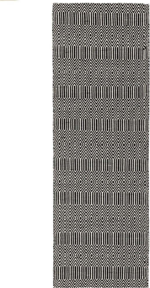 Černý vlněný koberec běhoun 66x200 cm Sloan – Asiatic Carpets Asiatic Carpets