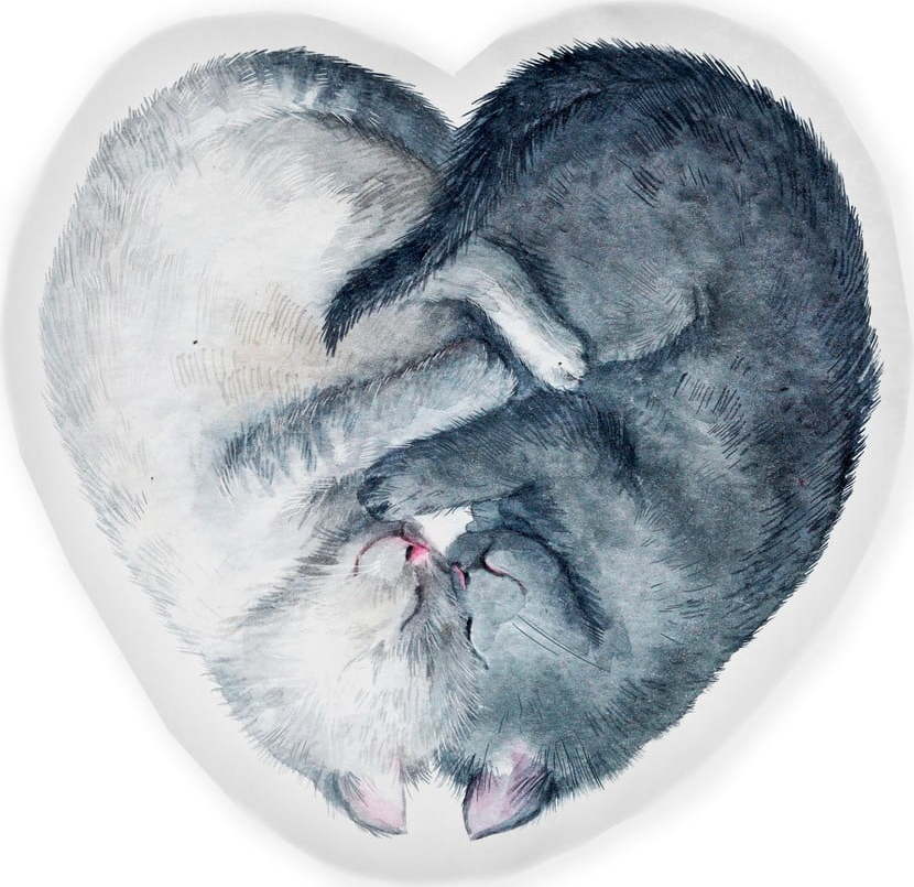 Dětský polštářek Cat Heart – Folkifreckles Folkifreckles