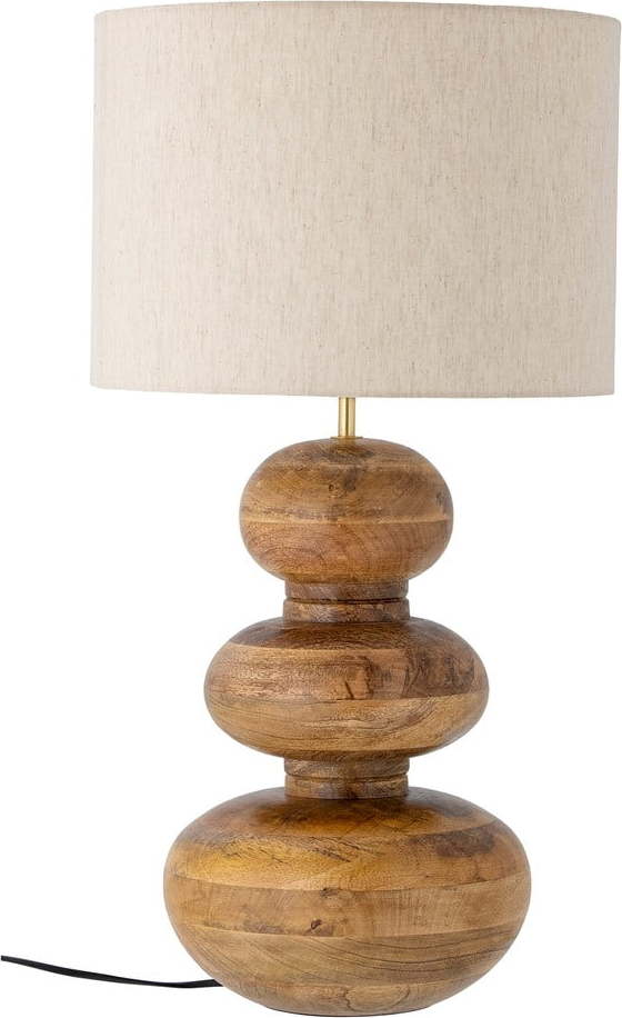 Hnědá stolní lampa s textilním stínidlem (výška 66 cm) Diwa – Bloomingville Bloomingville