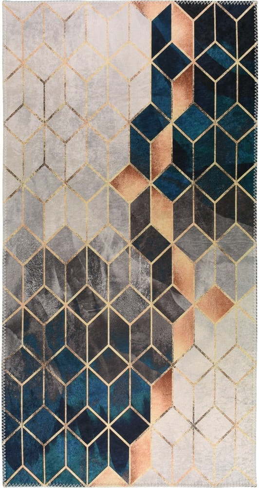 Modro-krémový pratelný koberec 160x230 cm – Vitaus Vitaus