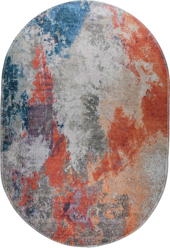 Modro-oranžový pratelný koberec 60x100 cm – Vitaus Vitaus