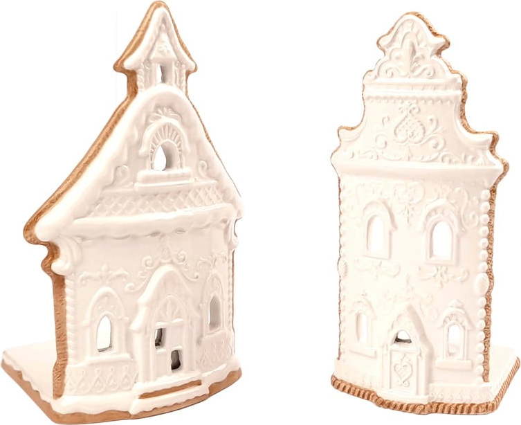 Porcelánové svícny v sadě 2 ks Gingerbread House – Ego Dekor Ego Dekor