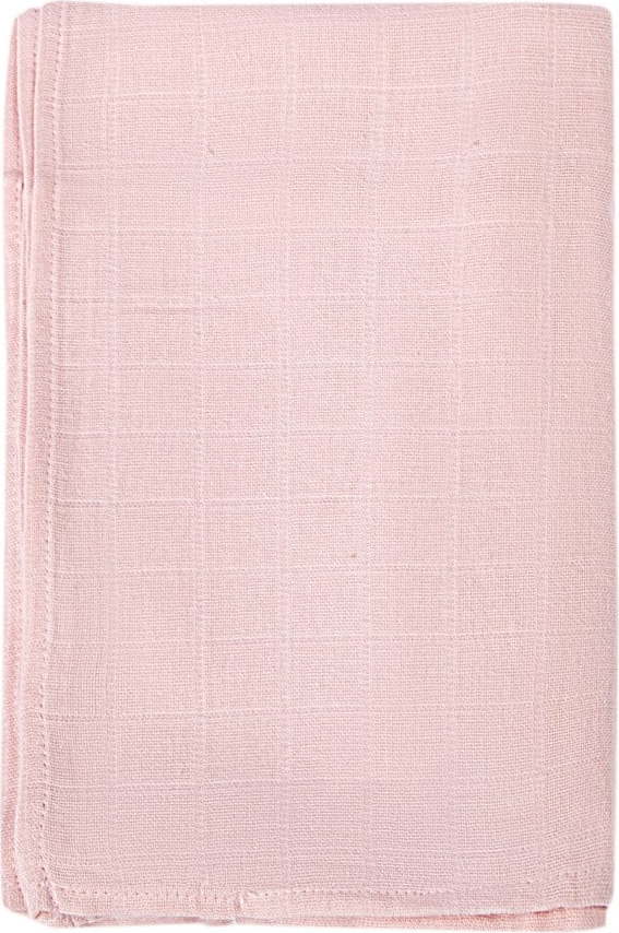 Růžová bavlněná dětská deka 120x120 cm Bebemarin – Mijolnir Mijolnir
