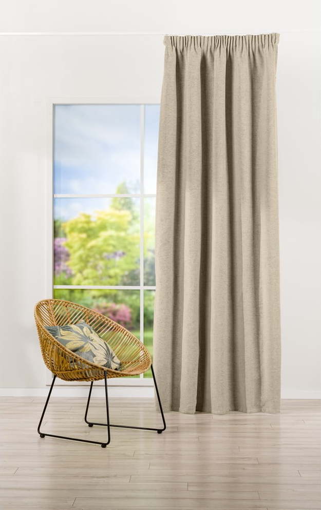 Světle hnědý závěs 140x245 cm Jennifer – Mendola Fabrics Mendola Fabrics