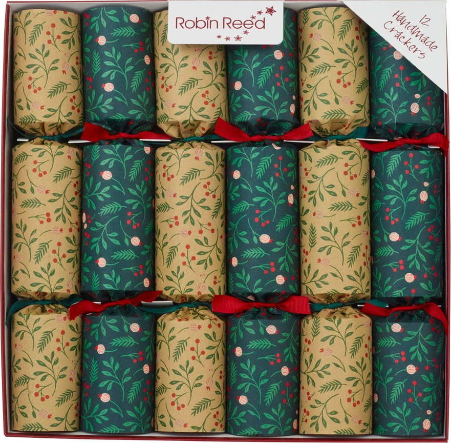 Vánoční crackery v sadě 12 ks Natural Foliage - Robin Reed Robin Reed