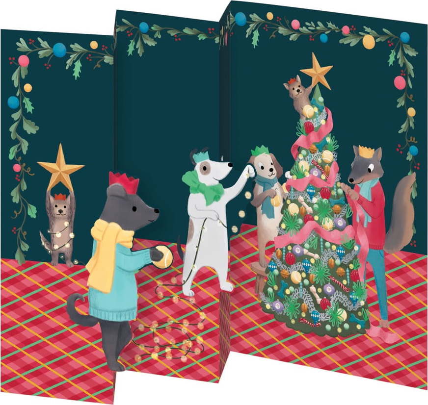 Vánoční přání v sadě 5 ks Animal Crackers – Roger la Borde Roger la Borde