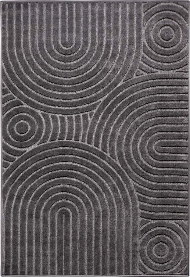 Antracitový koberec 133x190 cm Iconic Wave – Hanse Home Hanse Home