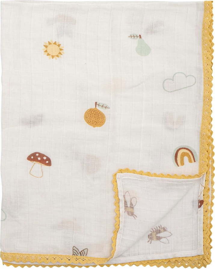 Bílá dětská deka 80x100 cm Agnes – Bloomingville Mini Bloomingville Mini
