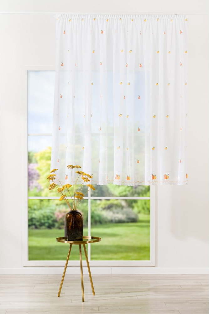 Bílá záclona 300x160 cm Lorrie – Mendola Fabrics Mendola Fabrics