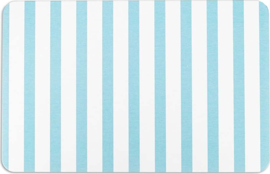Bílo-světle modrá koupelnová předložka 39x60 cm Stripe – Artsy Doormats Artsy Doormats