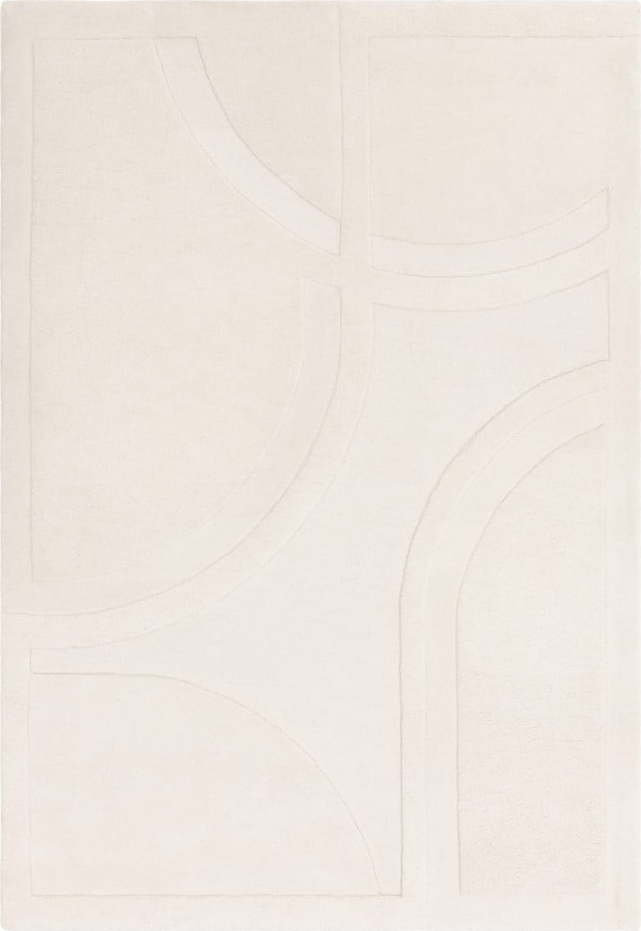 Bílý vlněný koberec 120x170 cm Olsen – Asiatic Carpets Asiatic Carpets