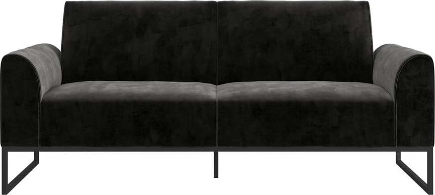 Černá rozkládací pohovka 217 cm Adley - CosmoLiving by Cosmopolitan CosmoLiving by Cosmopolitan