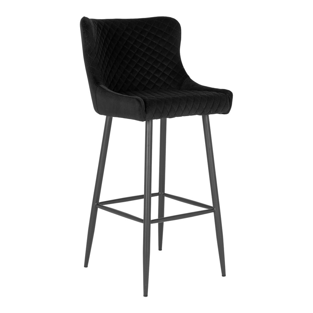Černá sametová barová židle 105 cm Dallas – House Nordic House Nordic