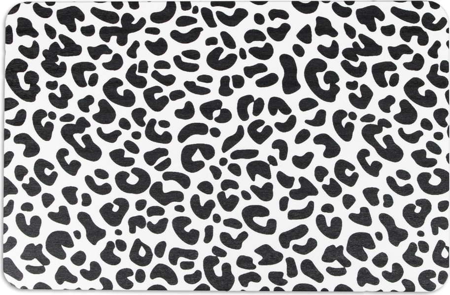 Černobílá koupelnová předložka 39x60 cm Leopard – Artsy Doormats Artsy Doormats