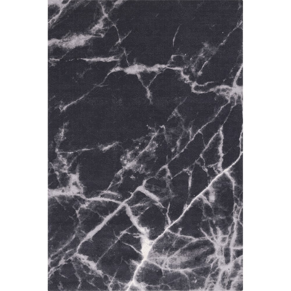 Černý vlněný koberec 133x180 cm Mirage – Agnella Agnella