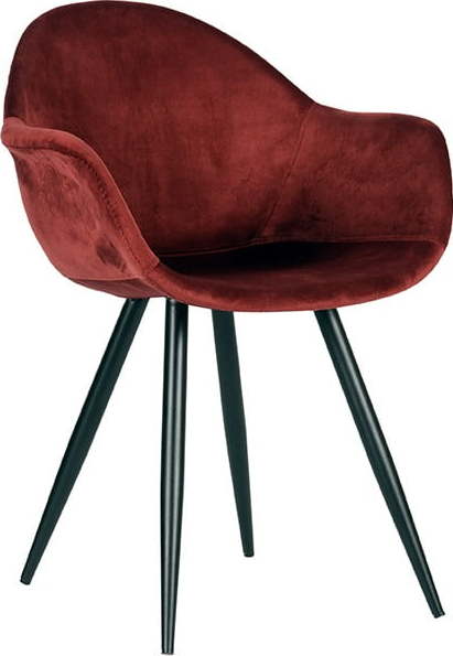 Červené sametové jídelní židle v sadě 2 ks Forli – LABEL51 LABEL51