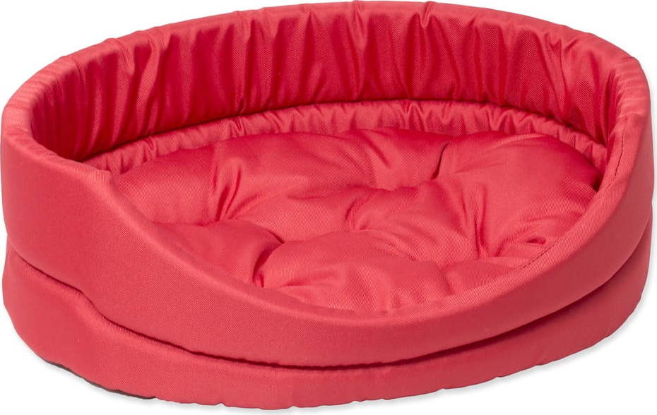 Červený plyšový pelíšek pro psy 34x42 cm Dog Fantasy DeLuxe – Plaček Pet Products Plaček Pet Products