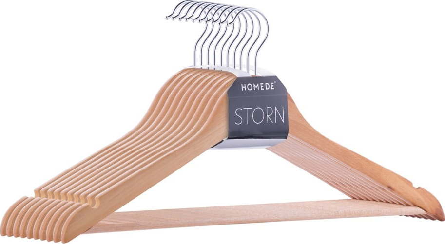 Dřevěná ramínka v sadě 50 ks Storn – Homede HOMEDE