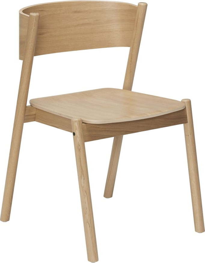 Jídelní židle z dubového dřeva Oblique - Hübsch Hübsch