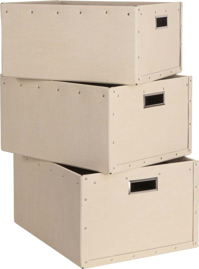 Kartonové úložné boxy s víkem v sadě 3 ks Ture – Bigso Box of Sweden Bigso Box of Sweden
