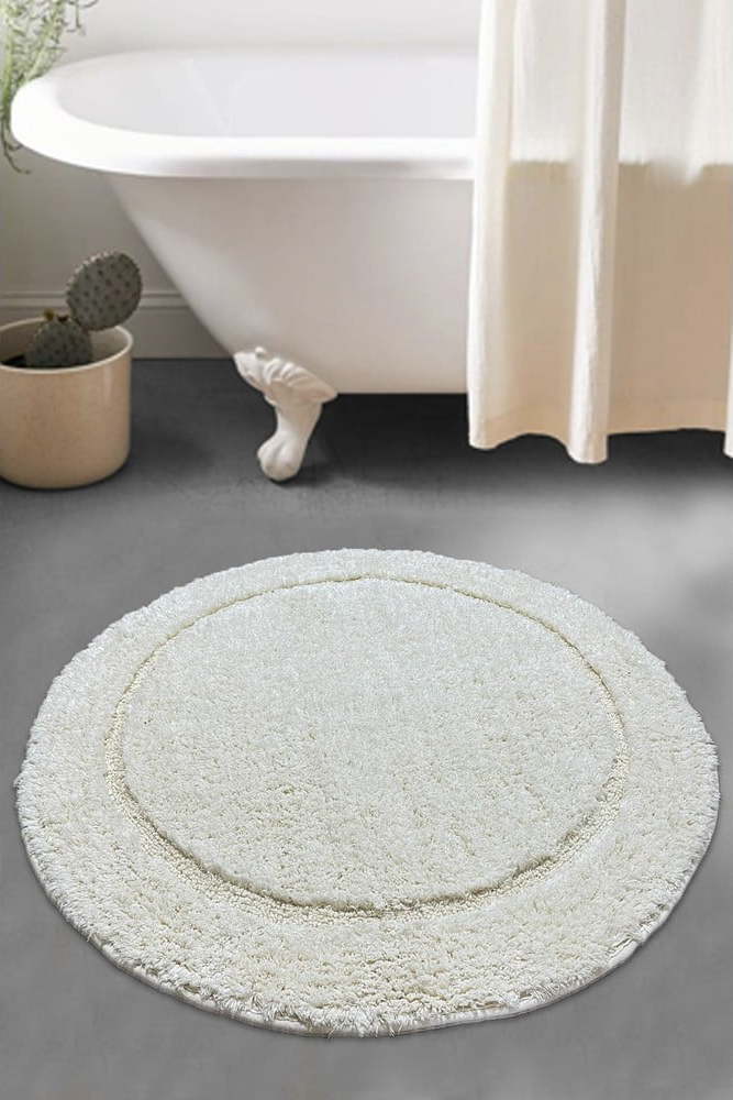 Krémová koupelnová předložka Wolle – Foutastic Foutastic