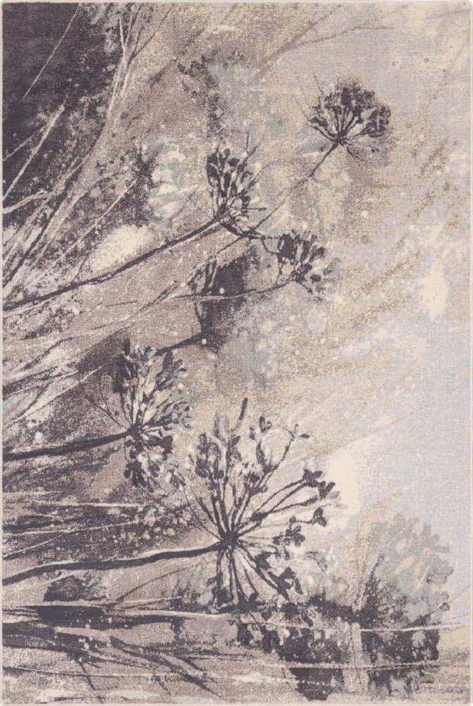 Krémovo-šedý vlněný koberec 133x180 cm Lissey – Agnella Agnella