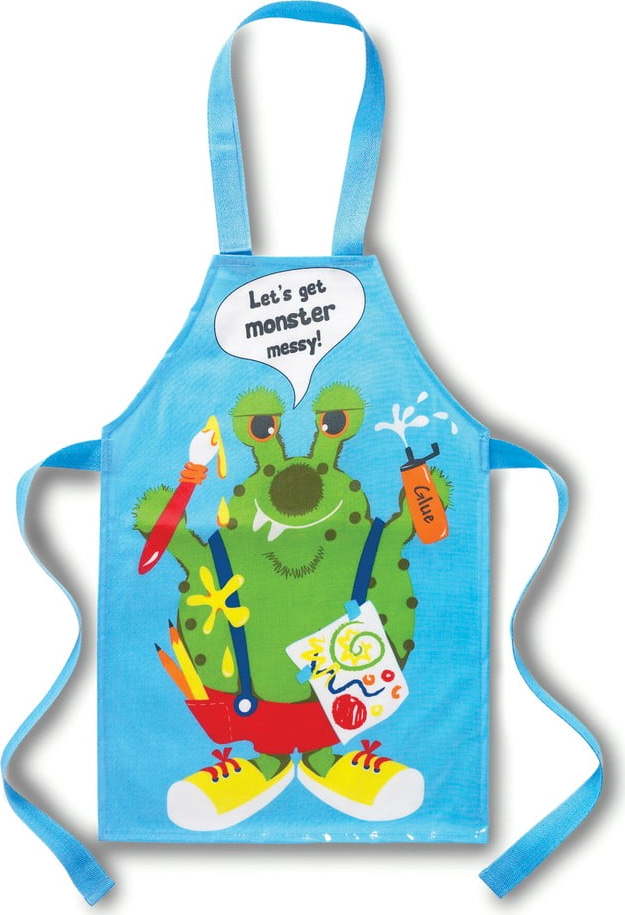 Modrá bavlněná dětská zástěra Cooksmart ® Monster Cooksmart