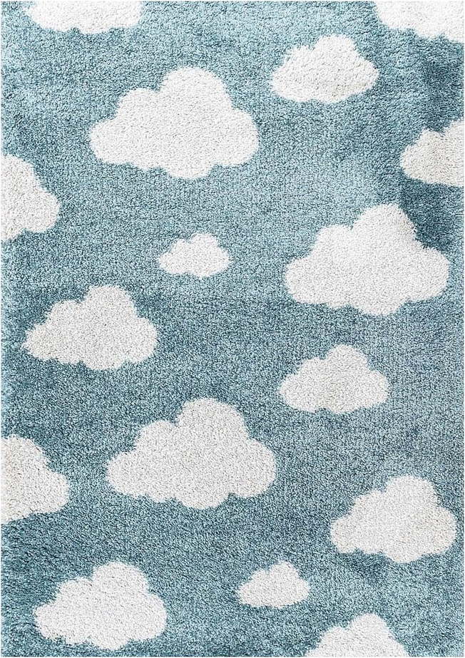 Modrý antialergenní dětský koberec 230x160 cm Clouds - Yellow Tipi Yellow Tipi