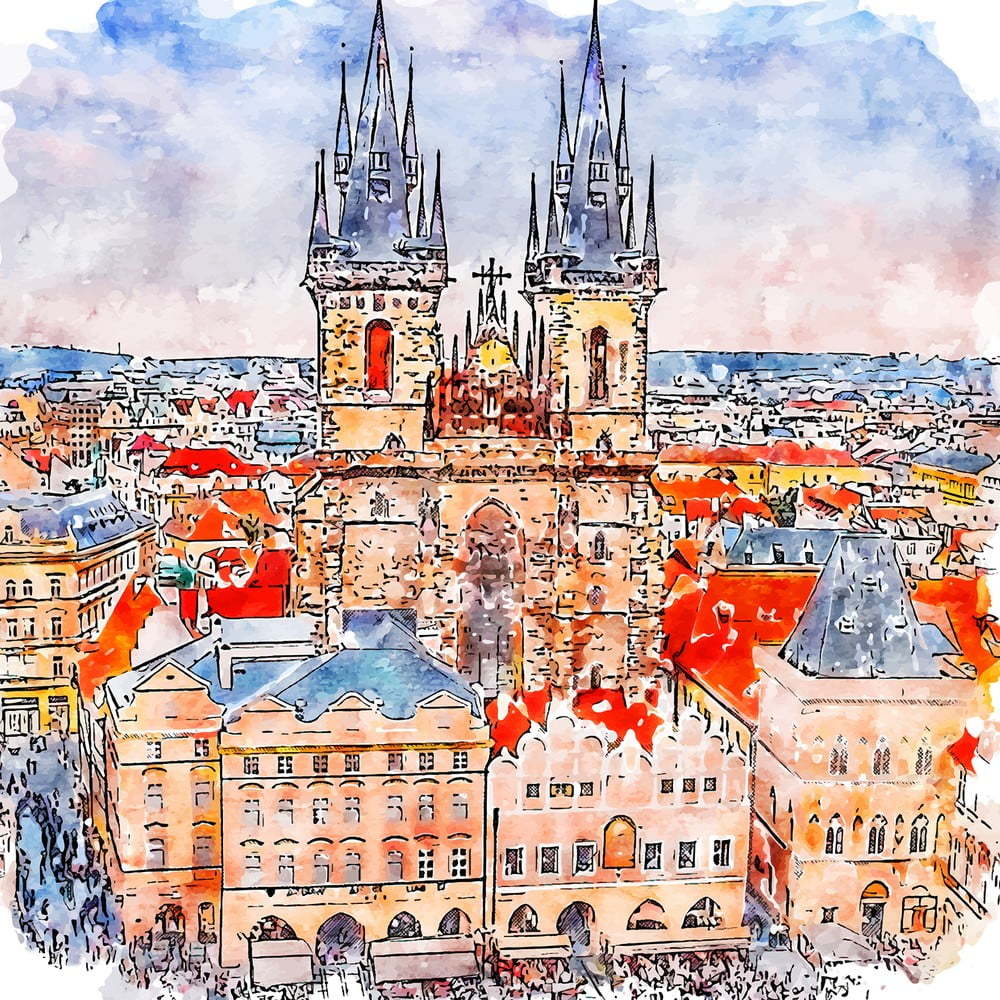 Obraz 30x30 cm Prague – Fedkolor Fedkolor