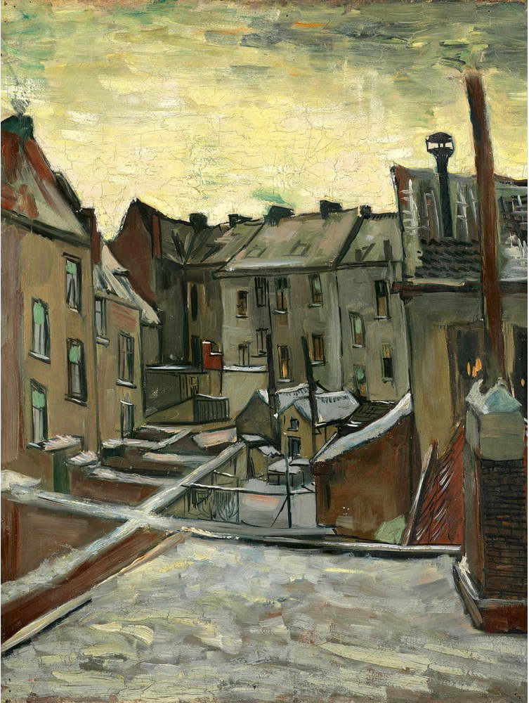 Obraz - reprodukce 50x70 cm Houses Seen from the Back